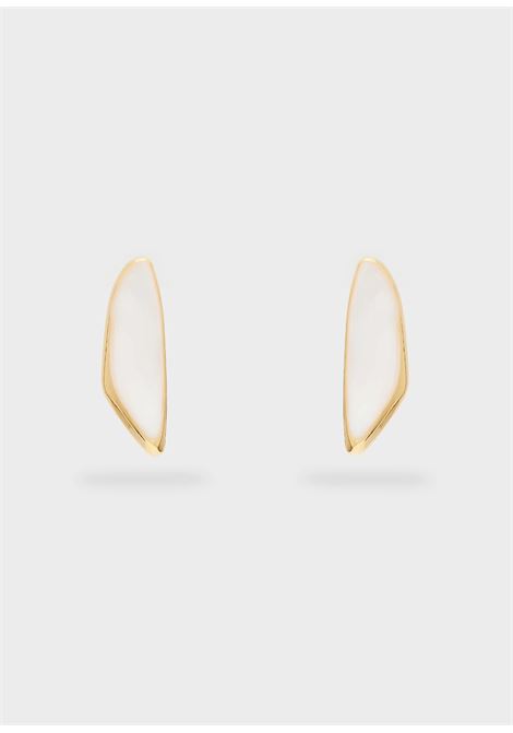 ORECCHINI A SCUDO SMALTATI BIANCO NALì | EMOR1905ORO BIANCO